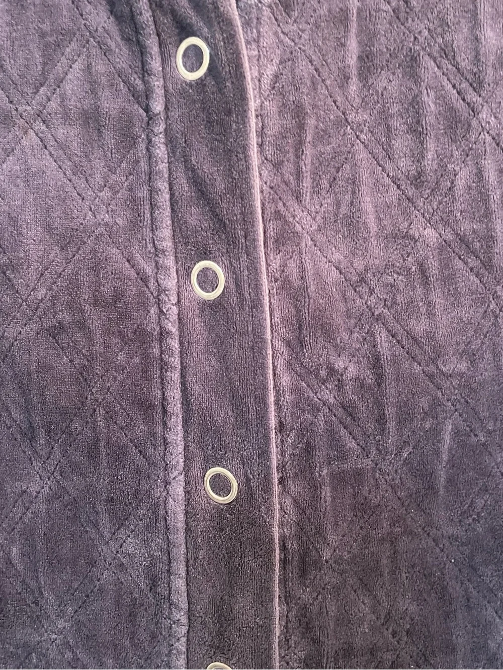 Liz Claiborne Navy Quilted Velvet Snap-Front Vest